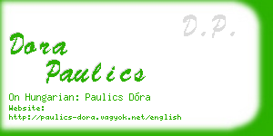 dora paulics business card