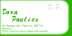 dora paulics business card